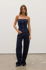 BAYSE - AVERY MID RISE JEAN - DARK INDIGO