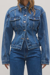 BAYSE - VIOLET DENIM JACKET - DENVER BLUE