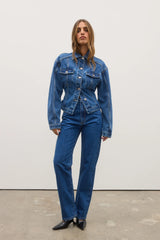 BAYSE - VIOLET DENIM JACKET - DENVER BLUE