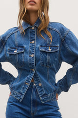 BAYSE - VIOLET DENIM JACKET - DENVER BLUE