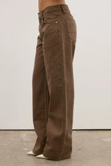 BAYSE - AVERY MID RISE JEAN - CHOCOLATE