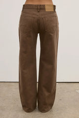 BAYSE - AVERY MID RISE JEAN - CHOCOLATE