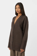 CAMILLA AND MARC - ROMEO 2.0 CARDIGAN - CHOCOLATE MELANGE
