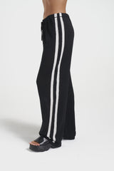 SUMMI SUMMI - KNIT PANT - BLACK / CREAM STRIPE