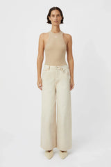CAMILLA AND MARC - NORA RIB TANK - ALMOND MARLE
