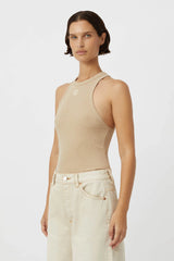 CAMILLA AND MARC - NORA RIB TANK - ALMOND MARLE