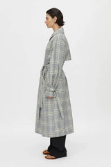 CAMILLA AND MARC - DELTA PLAID TRENCH - KHAKI PLAID