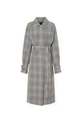 CAMILLA AND MARC - DELTA PLAID TRENCH - KHAKI PLAID