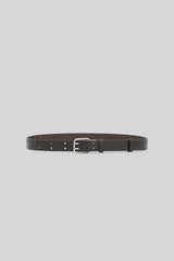 CAMILLA AMD MARC - LANDON CROC EMBOSSED BELT - CHOCOLATE