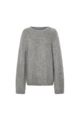 CAMILLA AND MARC - MEIER BRUSHED ALPACA KNIT SWEATER - GREY MELANGE