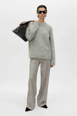 CAMILLA AND MARC - MEIER BRUSHED ALPACA KNIT SWEATER - GREY MELANGE