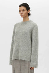 CAMILLA AND MARC - MEIER BRUSHED ALPACA KNIT SWEATER - GREY MELANGE