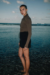 RAEF THE LABEL - JEWEL LONG SLEEVE TOP - MOCHA