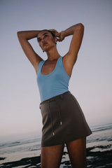 RAEF THE LABEL - VALERIE RIBBED TANK - CORNFLOWER