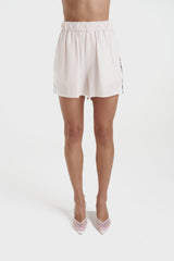 SUMMI SUMMI - ELASTIC WAIST SHORTS - CREAM/VICEROY STRIPE