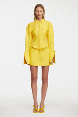 ACLER - GARDIE MINI SKIRT - CITRINE YELLOW