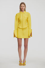 ACLER - GARDIE MINI SKIRT - CITRINE YELLOW