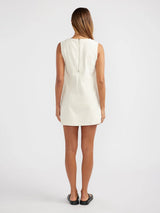 ENA PELLY - MAE DENIM MINI DRESS - ECRU