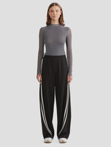ENA PELLY - VALENTINA STRIPE PANT - BLACK