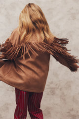 BLANCA - KIARA FRINGE JACKET - MOCHA