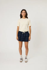 REMAIN - RORY MINI SKIRT - MIDNIGHT STRIPE