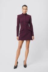 MOSSMAN - NETWORK MINI DRESS - CHERRY LACQUER