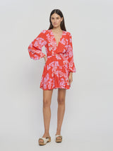 KIVARI - OLINA TIE FRONT MINI DRESS - OLINA