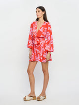 KIVARI - OLINA TIE FRONT MINI DRESS - OLINA