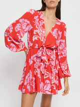 KIVARI - OLINA TIE FRONT MINI DRESS - OLINA