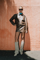 RAEF THE LABEL - SASHA VEGAN LEATHER JACKET - TAN