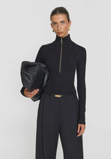 VIKTORIA & WOODS - V&W RIB TURTLENECK - BLACK