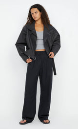 BEC & BRIDGE - DAVIE BOMBER - WASHED BLACK