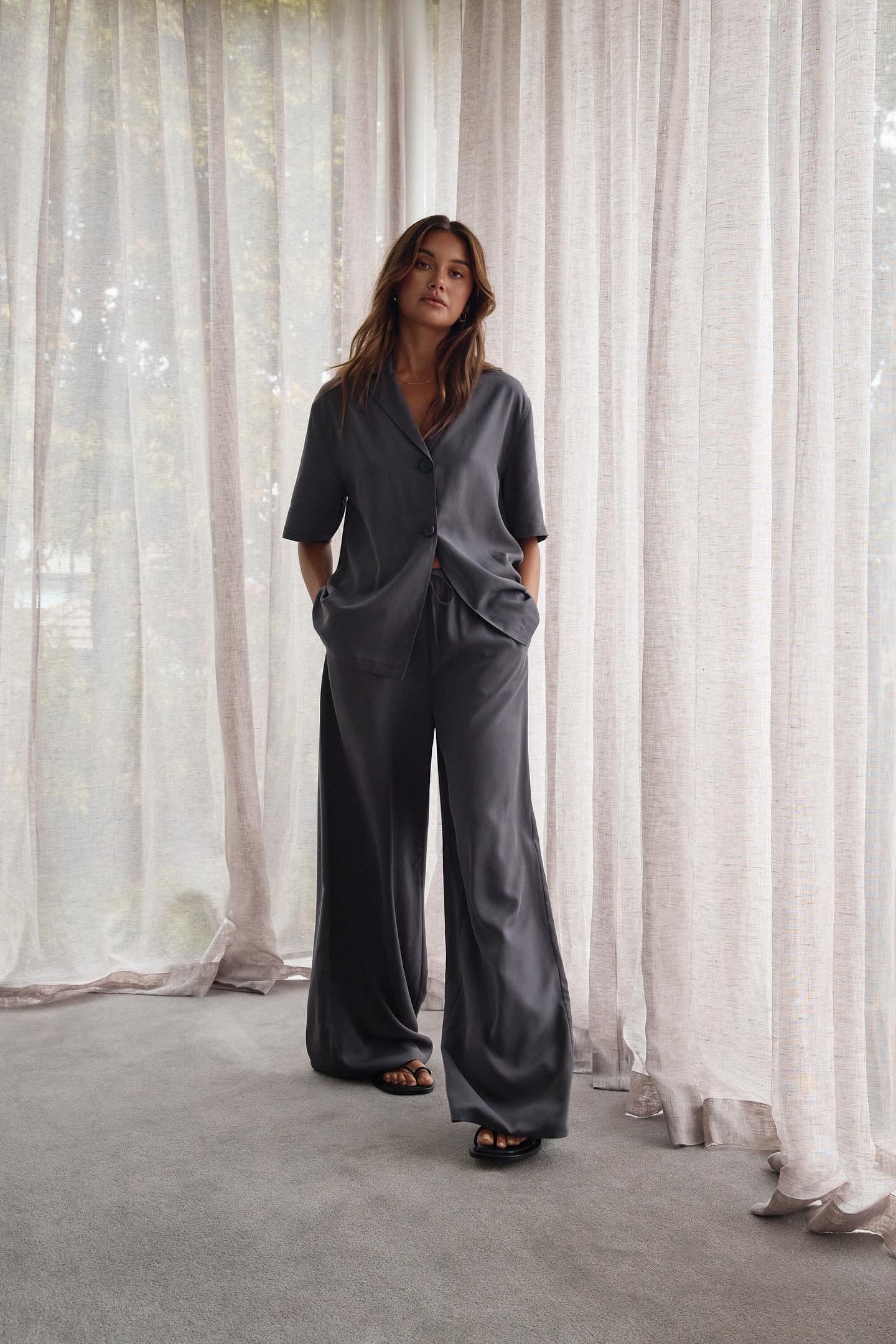 RAEF THE LABEL - DELIA PANT - CHARCOAL