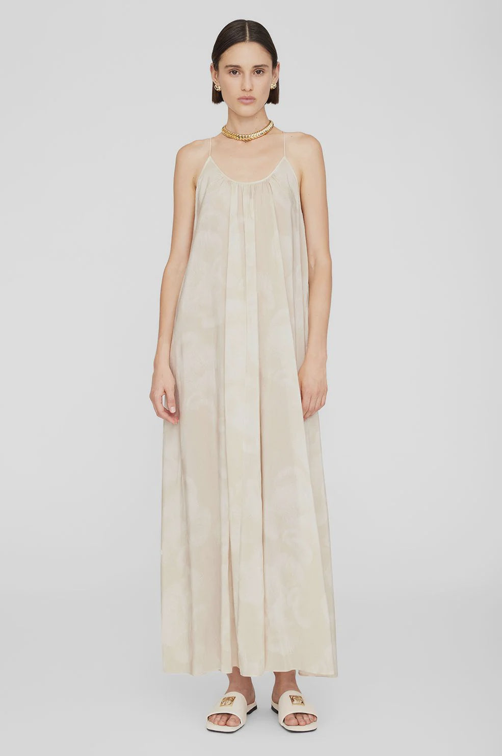 ANINE BING - AIDA MAXI DRESS - OAT MUSHROOM