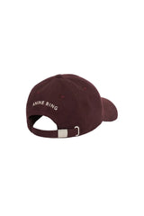 ANINE BING - JERMY BASEBALL CAP LETTERMAN - DARK BURGANDY