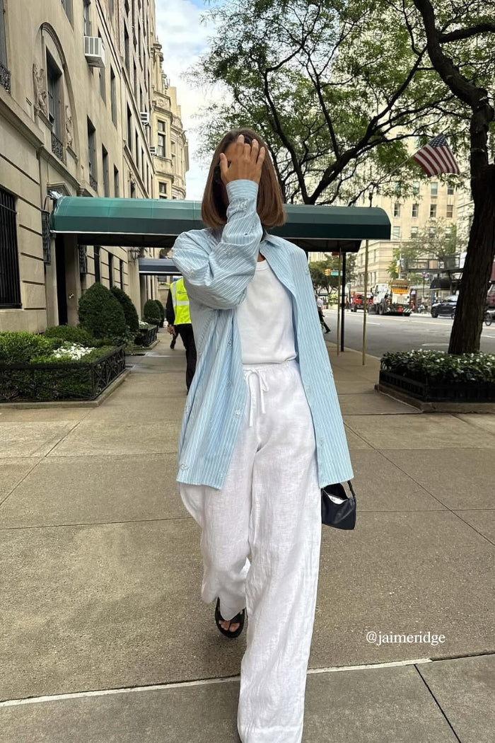 BLANCA - NYRA SHIRT -BLUE