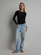 BAYSE - MYLES CREW NECK TOP - BLACK