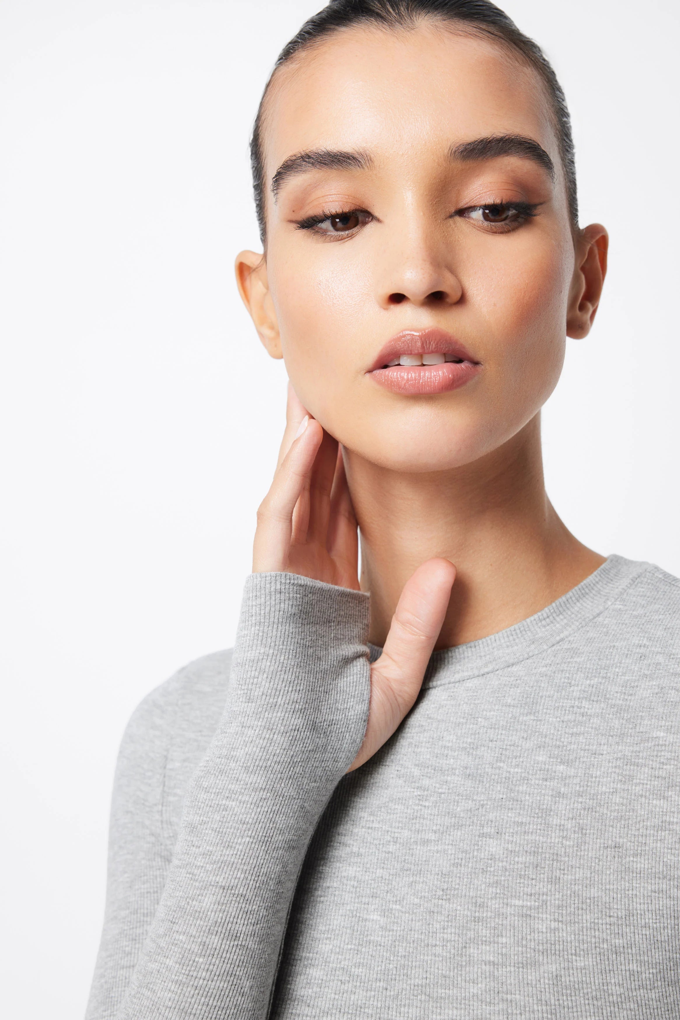 MOSSMAN - THE BROOKLYN TOP - GREY MARLE