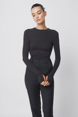 MOSSMAN - THE BROOKLYN TOP - BLACK
