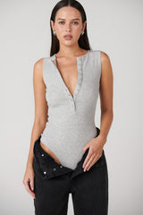 BAYSE - AURORA BODYSUIT - GREY MARLE