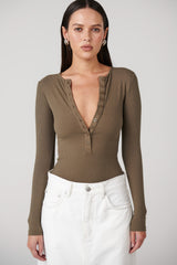 BAYSE - LARA BODYSUIT - KHAKI