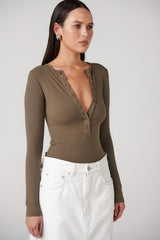 BAYSE - LARA BODYSUIT - KHAKI