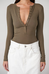 BAYSE - LARA BODYSUIT - KHAKI