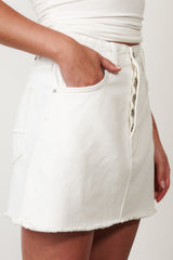 BAYSE - SIERRA DENIM MINI - GEISHA WHITE