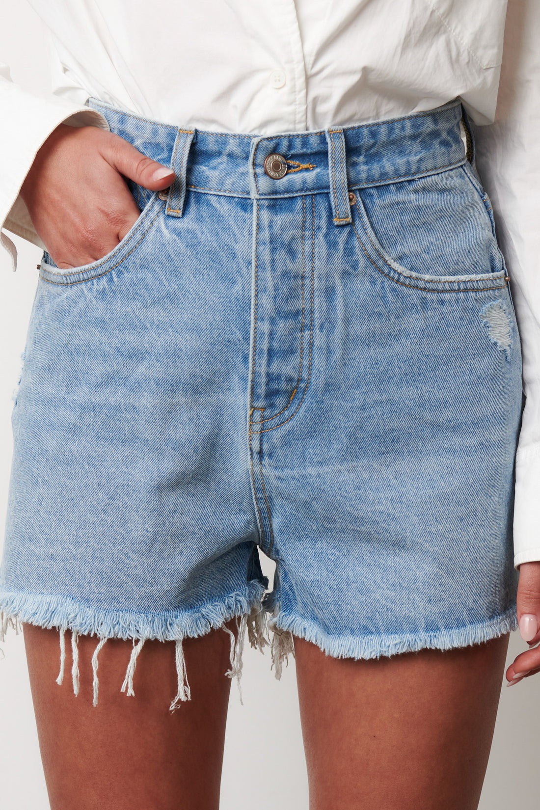 BAYSE - MALIBU DENIM SHORT - HOLLYWOOD BLUE