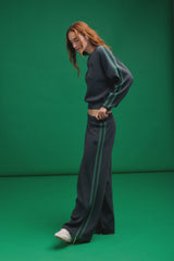 P.E NATION - RETREAT KNIT PANT - CAVIAR