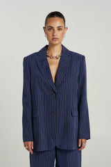 PRE ORDER - SUMMI SUMMI - OS BLAZER - NAVY PINSTRIPE