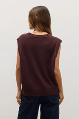 BAYSE - EMBER KNIT VEST - PLUM