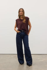 BAYSE - EMBER KNIT VEST - PLUM