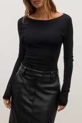 BAYSE - MANI TOP - BLACK